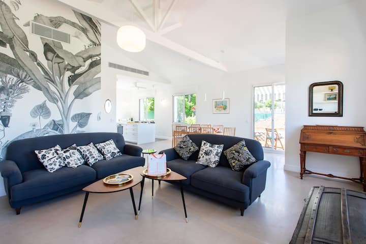 Villa Vue Mer: 4 Chambres Clim Parking 5mins Port - Nice