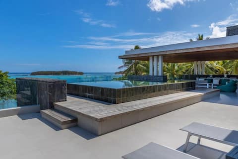 Beachfront luxury penthouse.