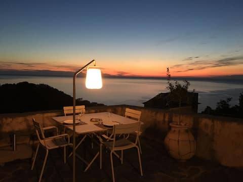 House with sea view, 3 terraces