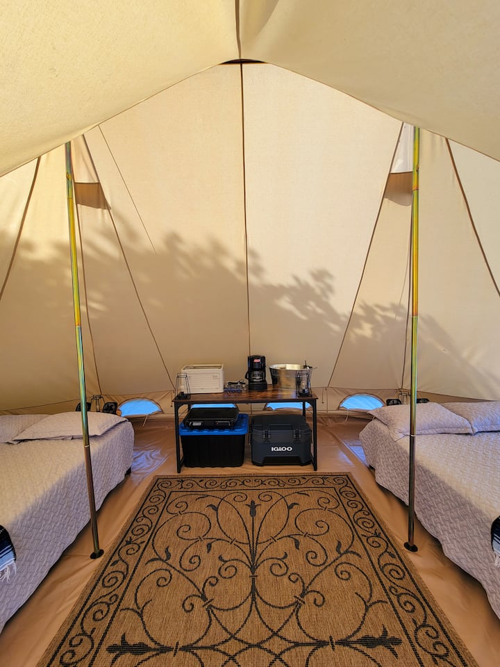 Double Glamping Tent - Sand Banks