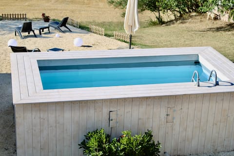 Farmhouse with garden and pool for exclusive use of wifi