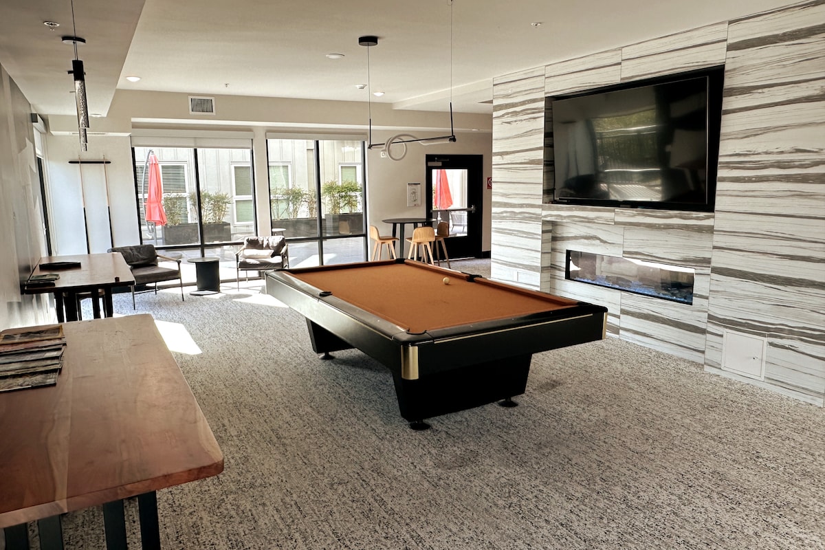 This property comes with an amazing Club House that has a pool table and space for entertaining or just hanging out and working on your game.