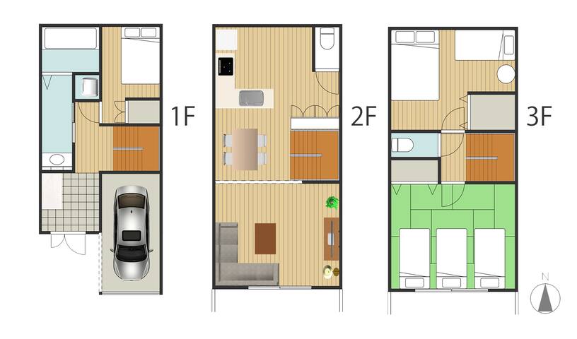 5min to Shinjuku | quiet clean 3BR house / 8p gallery image 2