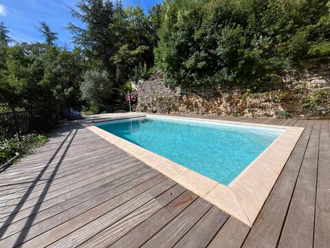 Stone house with pool