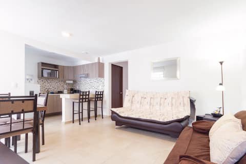 Popular Airbnb listing: CDMX Airport GNP Stadium Forosol Family apartment in Moctezuma
