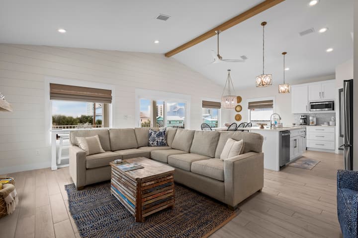 Sleeper Sofa (Queen) - Sectional, Electric Fireplace.