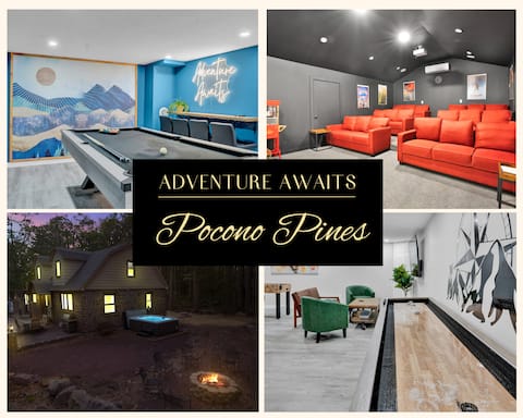 NEW Massive Theater| Hot tub| Pool table| Fire pit