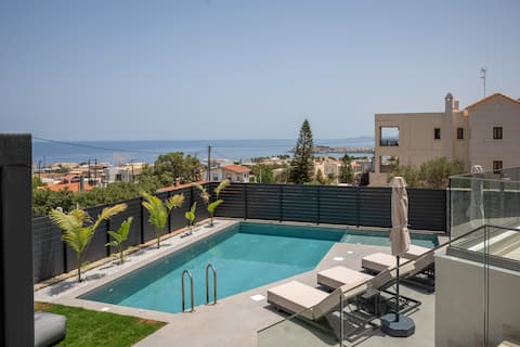 Anama Villa II, with Pool & Views to Rethymno