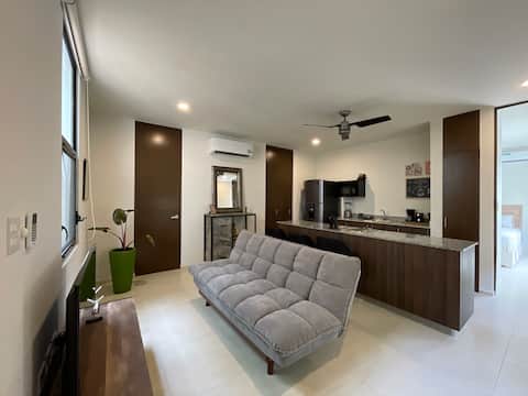 Popular Airbnb listing: Eda's Harmony - Charming equipped loft. in Fraccionamiento Montebello