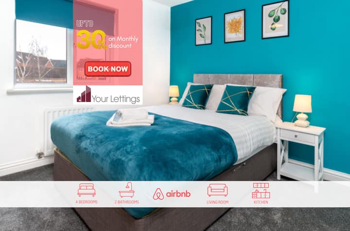 30% Off Monthly Discount 4bedroom Contractor House - Stamford