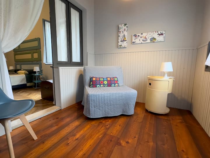 Cama en sillón.