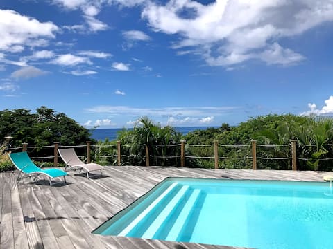 Sea view villa with pool