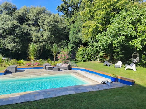 Large modern farmhouse in a quiet area