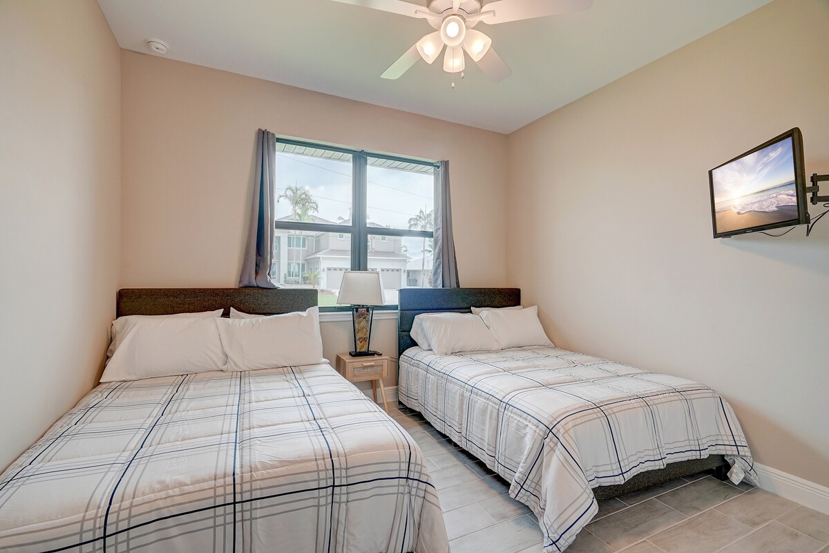 Slaapkamer met twee (2) tweepersoonsbedden