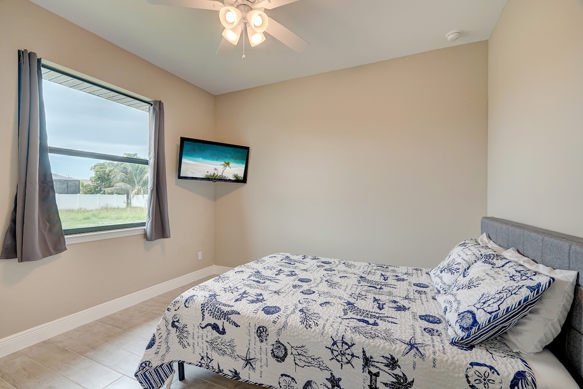 Slaapkamer met queensize bed