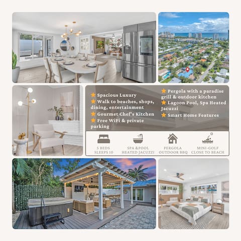 Walk to Beach|MiniGolf|Pool|BBQ|Spa|Heated Jacuzzi