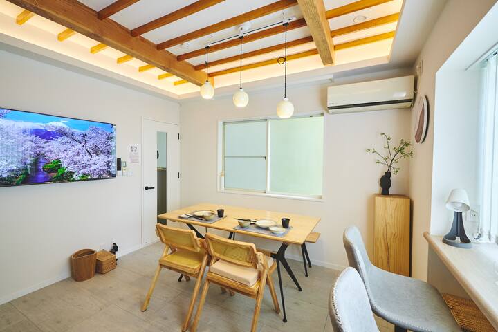 駅徒歩2分、新宿電車4分、寝室4室、リビングルーム1室、シャワー2室、お子様向けボルダリング gallery image 4