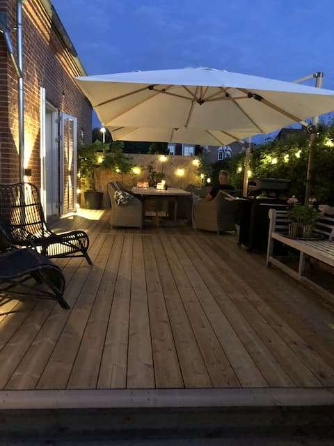 House close to beach, forest and city