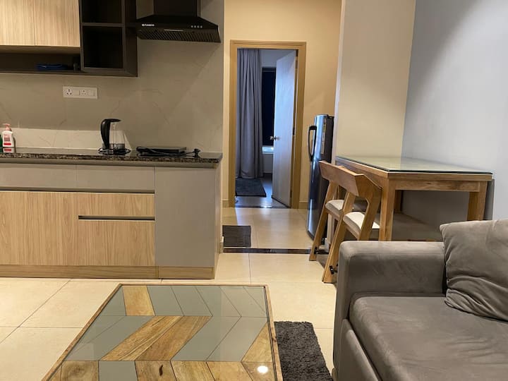 Modern Yellow Studio | Kitchen + Partial Sea View - Odisha