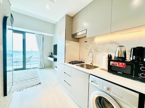 Top performing Airbnb: Stylish Studio w/ Creek & Skyline View | Al Jaddaf in Al Jadaf