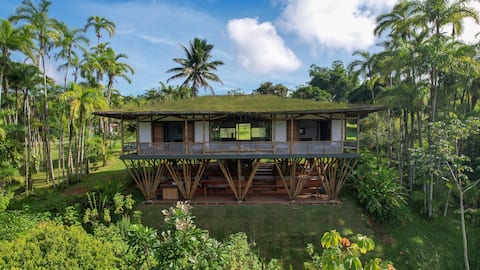 Deslumbrante Casa de Bambu em Serra Grande
