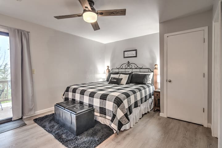 Unit 2 master bedroom; ensuite bathroom with walk in shower.