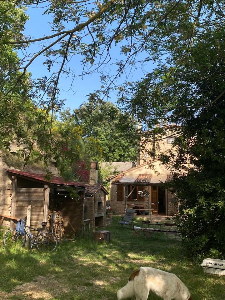 Casa Pavone stone wall