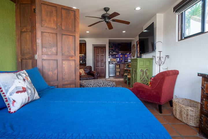 Downstairs Casita with queen Murphy bed with full kitchen and bathroom