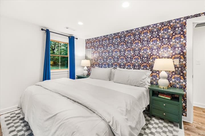 Bedroom 2: King-size bed with luxury linens.