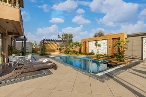 Serene 2-BHK Villa with Private Pool & Hill View