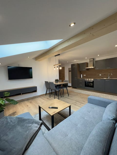 Modern apartment with large balcony