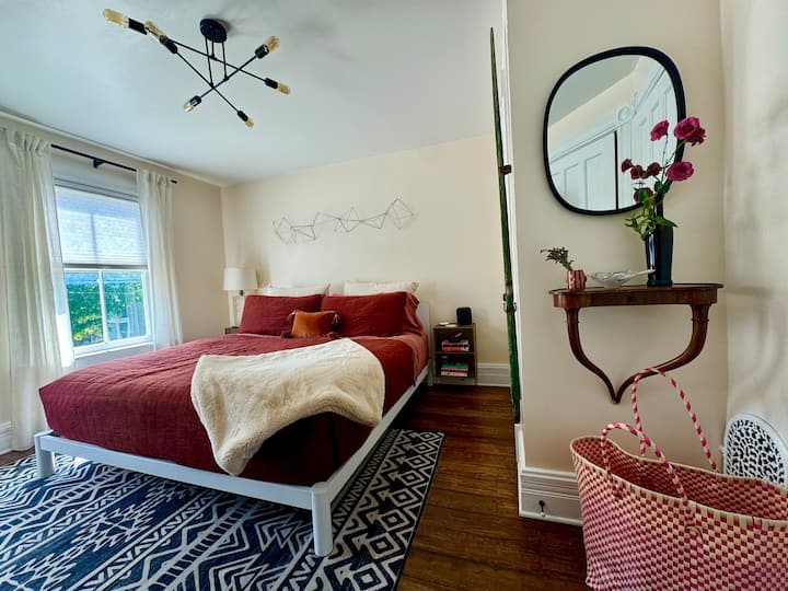 Primary bedroom features a King sized bed.