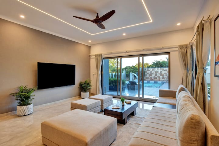 4-bhk | Pvt Pool | Bar & Garden | Jhula - Udaipur