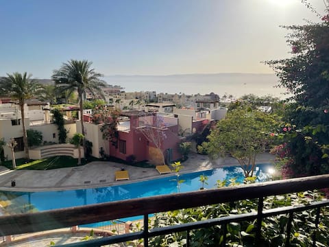 TalaBay Bliss:Sea View Pool&Beach Access- Aqaba