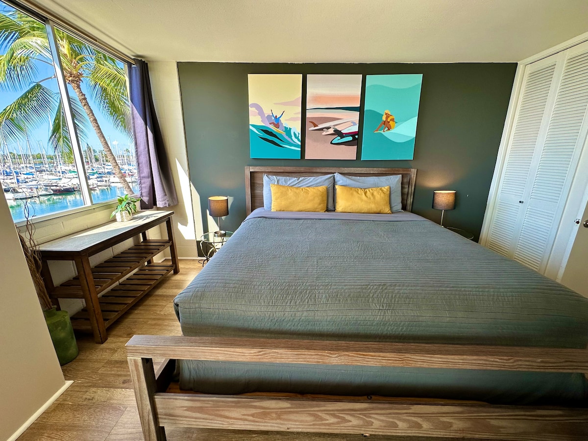 วิวที่น่าตื่นตาตื่นใจของหาดไวกิกิและหาดไวกิกิจากทุกหน้าต่าง