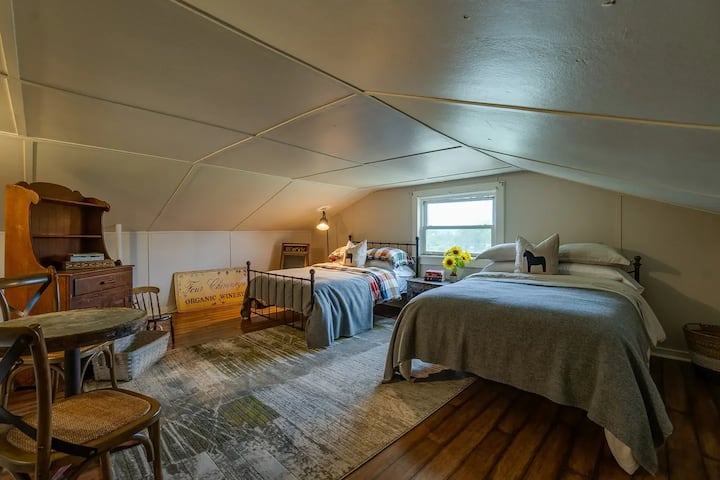 Loft Bedroom 2 with two full beds located on the second floor