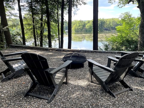 Lakefront home with private dock