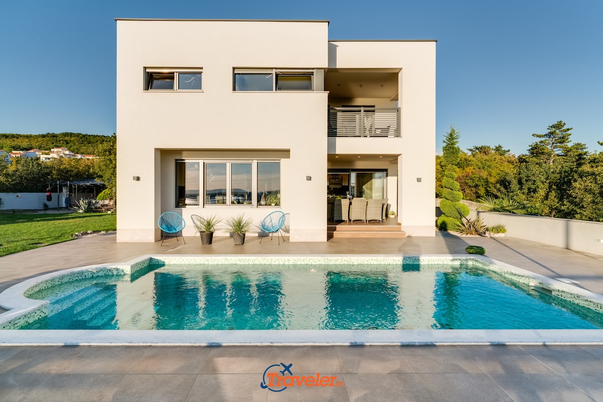 Villa View · Villa with pool ,view -Traveler agency Krk ID 2135