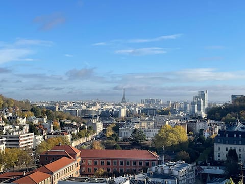 Penthouse with Eiffel Tower view, near Palace of Versailles