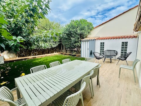Maison Embruns 4 bedrooms, fiber, air conditioning, BBQ, garden