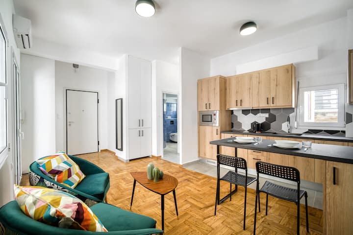City Chic I Stylish Flat With Terrace&nbsp;At&nbsp;Metro - Athens