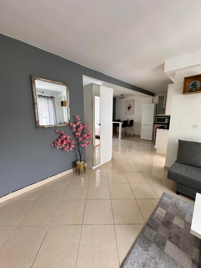 จากโถงทางเดินคุณจะเห็นห้องนั่งเล่นที่เปิดโล่งและสว่างไสวรวมถึงพื้นที่รับประทานอาหารและห้องครัวที่ด้านท้าย การผสมผสานระหว่างเฟอร์นิเจอร์ที่สะดวกสบายและแปลนที่เปิดโล่งทำให้อพาร์ทเมนท์เหมาะสำหรับการสังสรรค์และการพักผ่อน