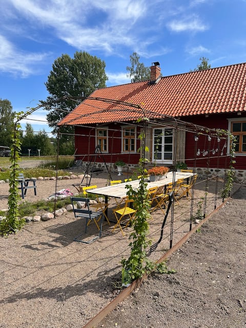 Unique house in quiet nature with shoreline and sauna