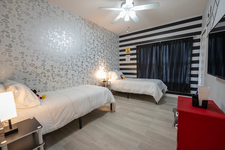 Hey Everybody! This magical mickey movie room is located near the Cinderella suite and is perfect for the little mickey lovers in your life.