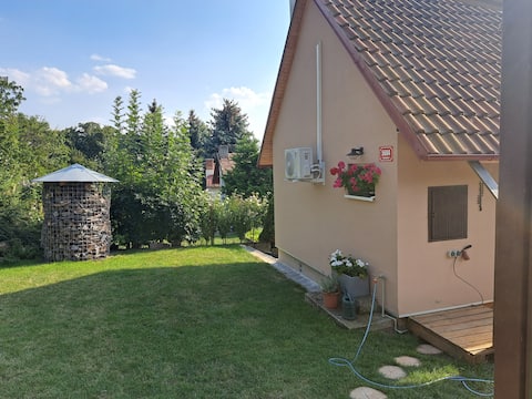 Pokratice cottage with outdoor sauna and infrared sauna