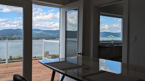 Campbellton Cliffside view of the river & bridge!