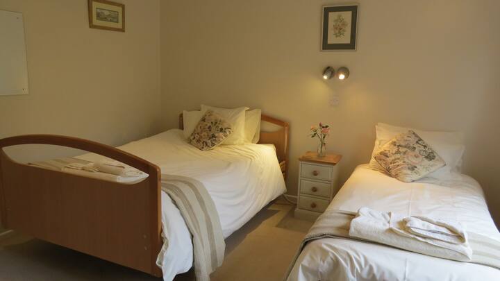 Bedroom 2 hospital style bed and and single electric bed - en suite ground floor