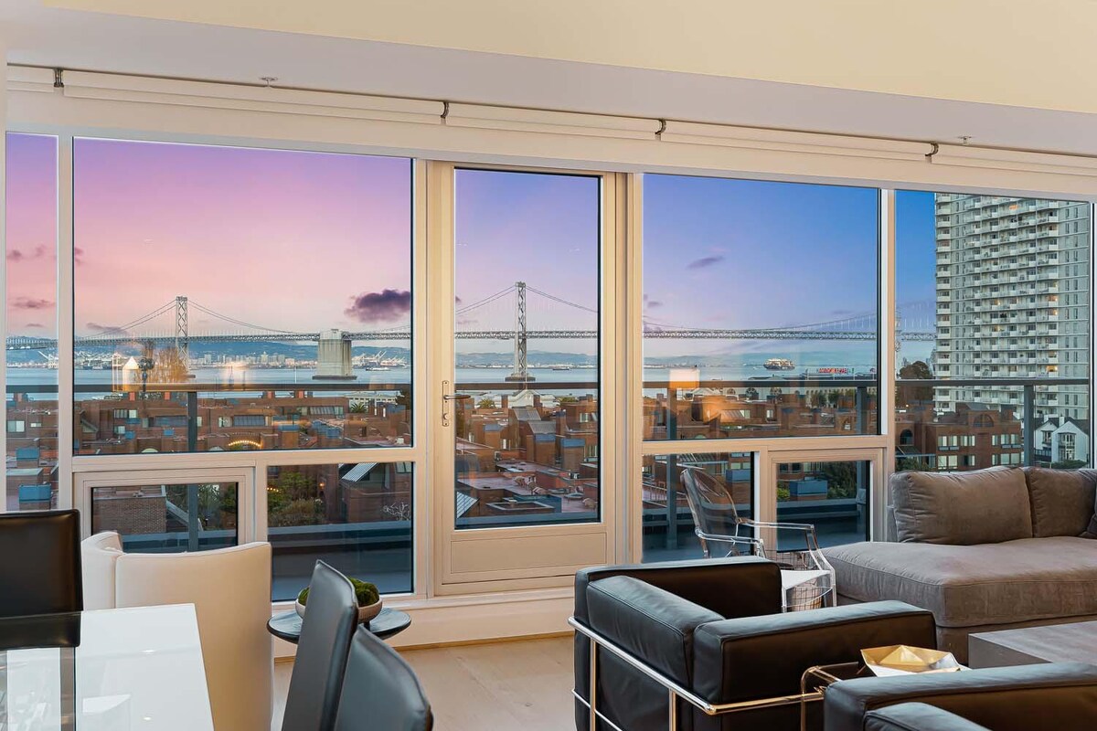 Luxury penthouse apartment keys resting on marble countertop with ...