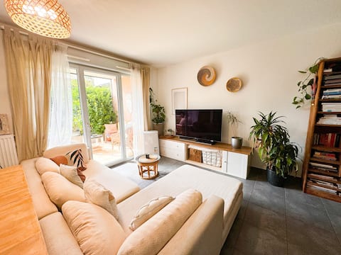 Cozy garden apartment – Geneva border