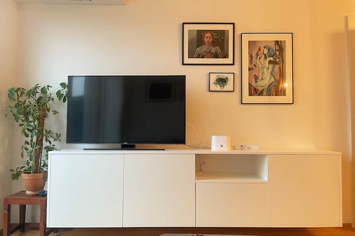 TV, usmjerivač, klima-uređaj u dnevnom boravku